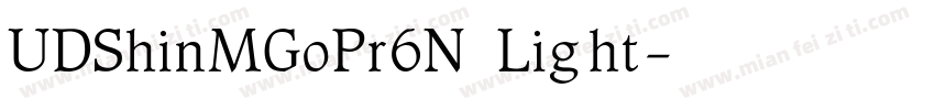 UDShinMGoPr6N Light字体转换